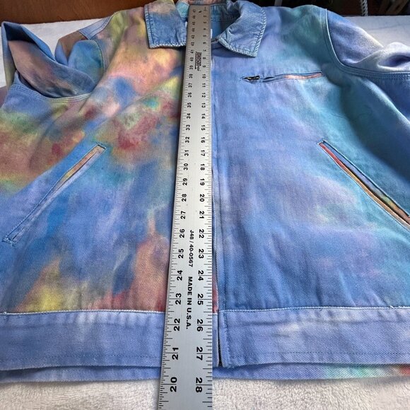 Allen Onya INC International Concepts XXL Tie-Dye Denim Jacket Worldly Blue New - Picture 12 of 12